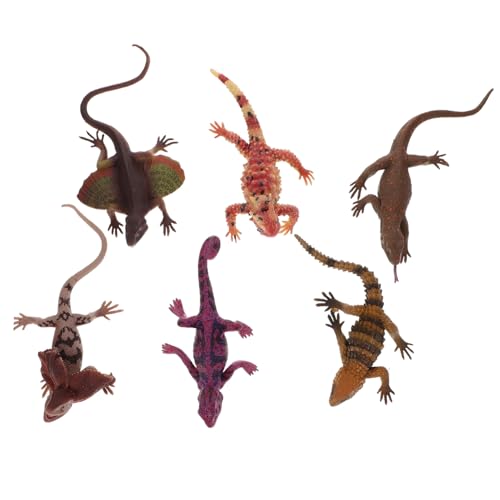 CIYODO 6Stücke Realistische Eidechsen Modelle Gefälschte Reptilienfiguren Für Lernen Erkennungsmodell Für Sammler von CIYODO