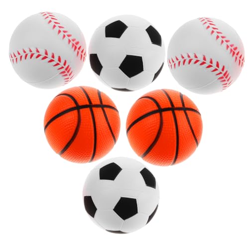 CIYODO 6Stücke Squeeze Ball Mini Fußball Basketball und Baseball Stressabbauendes Handspielzeug für Fördert Hand Auge Koordination und Feinmotorik Leichtes PU Material CIYODO 6Stücke Squeeze Ball Mini Fußball Basketball und Baseball Stressabbauendes Handspielzeug für Fördert Hand Auge Koordination und Feinmotorik Leichtes PU Material von CIYODO