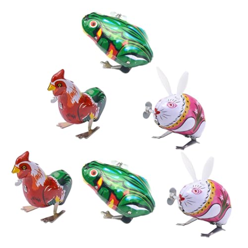 CIYODO 6Stücke Teiliges Aufziehspielzeug Kreative Tierfiguren Frosch Huhn Hase für Lustige Spielzeuge Kreativität und Vorstellungskraft Dekoration CIYODO 6Stücke Teiliges Aufziehspielzeug Kreative Tierfiguren Frosch Huhn Hase für Lustige Spielzeuge Kreativität und Vorstellungskraft Dekoration von CIYODO
