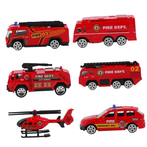 CIYODO Spielzeugautos Metall Simulation Feuerwehr Auto Rückziehautospielzeug Für Kinder Spielzeug von CIYODO