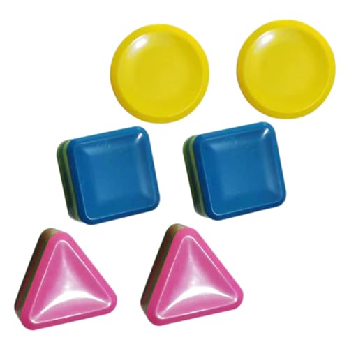 CIYODO 6Stücke Teiliges Geometrischer Rhythmus Shaker für Musikinstrument Musikalischen Wahrnehmung Sicher und Glatt für Kindergarten und Zuhause Fördert von CIYODO