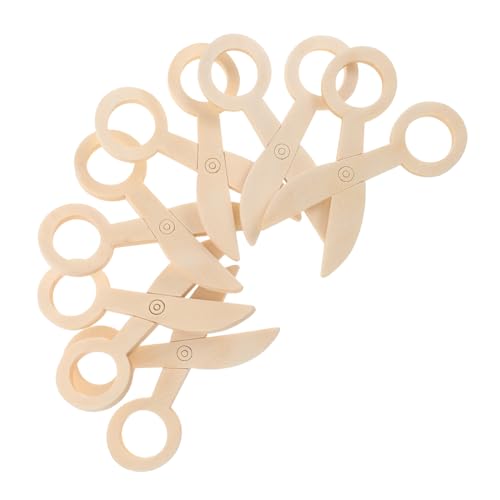 CIYODO 6Stücke Teiliges Holzscherenspielzeug Rollenspiel Friseurwerkzeuge Für Hand Augen Koordination Frühes Lernen Und Fantasievolles Lernspielzeug von CIYODO
