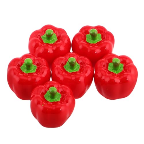 CIYODO 6pcs Winziges Harz -Chili -Pfeffer -Figuren Realistische Miniatur Gemüse Lebensechte Falsche Paprika Für DIY Micro Landscape Chili Party Dekorationen CIYODO 6pcs Winziges Harz -Chili -Pfeffer -Figuren Realistische Miniatur Gemüse Lebensechte Falsche Paprika Für DIY Micro Landscape Chili Party Dekorationen von CIYODO