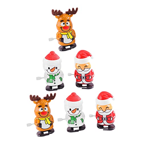 CIYODO 6St weihnachtsdekoration Spielzeug weihnachtsaufziehspielzeug Geschenke für Kinder Kinder Party Geschenke Spielzeuge Haarstäbchen Cartoon-Laufspielzeug Elch von CIYODO