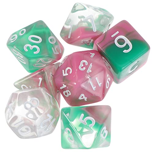 CIYODO 7 Stück Brettspiele Prop Würfel Acryl von CIYODO
