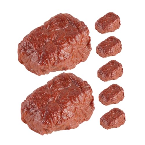 CIYODO 7 Stück Simulationsrindfleischmodell künstliches Roastbeef Fake-Food-Steak Essen küchendekoration küchen Dekoration Fotografie Fleischmodell künstliche Fleischstütze PVC Brown CIYODO 7 Stück Simulationsrindfleischmodell künstliches Roastbeef Fake-Food-Steak Essen küchendekoration küchen Dekoration Fotografie Fleischmodell künstliche Fleischstütze PVC Brown von CIYODO