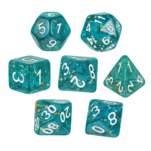 CIYODO 7-teiliges Set Mit Acrylwürfeln Große Zahlen Goldfolie Für Partys Brettspiele von CIYODO