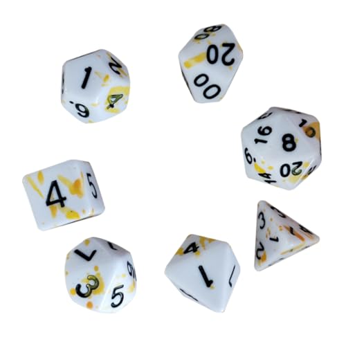 CIYODO 7 Stück realistische Blutwürfel Brettspiel Würfel unregelmäßige Punktwürfel Spiel-Requisiten Blutspritzerwürfel Partyzubehör Würfel für Rollenspiele Acryl Yellow CIYODO 7 Stück realistische Blutwürfel Brettspiel Würfel unregelmäßige Punktwürfel Spiel-Requisiten Blutspritzerwürfel Partyzubehör Würfel für Rollenspiele Acryl Yellow von CIYODO