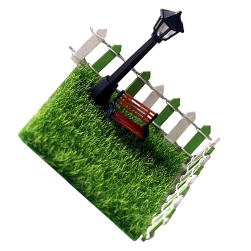 CIYODO 7stücke Miniatur Garten Deko Teilig Mit Straßenlaterne Und Zaun Für Und Und Wetterfest von CIYODO