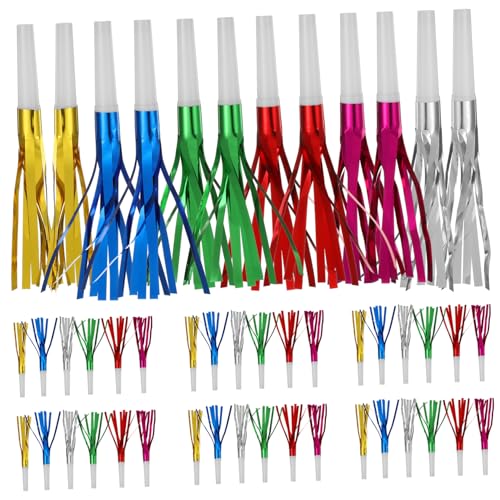 CIYODO 8 Packungen Metallic Party Bläser Geburtstags und Abschlussfeier Hornblasen Geräuschmacher für Erwachsene und Lustige Klänge für Jede von CIYODO