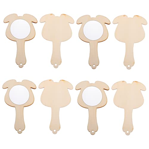 CIYODO 8 Stück DIY Holzspiegel Unvollendete Handspiegel für Adorable Holzspiegel für Kreative Bastelarbeiten für Wohnbereich und Kinderzimmer CIYODO 8 Stück DIY Holzspiegel Unvollendete Handspiegel für Adorable Holzspiegel für Kreative Bastelarbeiten für Wohnbereich und Kinderzimmer von CIYODO
