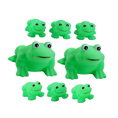 CIYODO 8 Stück Froschspielzeug im Wasser Duschspielzeug Bad interessantes Quetschspielzeug Zeigen entzückendes Quetschspielzeug Vinyl Green von CIYODO