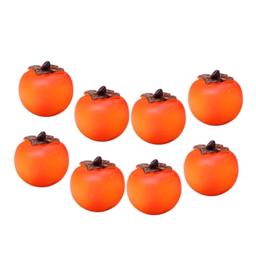 CIYODO 8stücke Teiliges Miniatur-kunstfrüchte Dekorative Künstliche Persimmon Für Schaufenster Und Kreative Arrangements von CIYODO