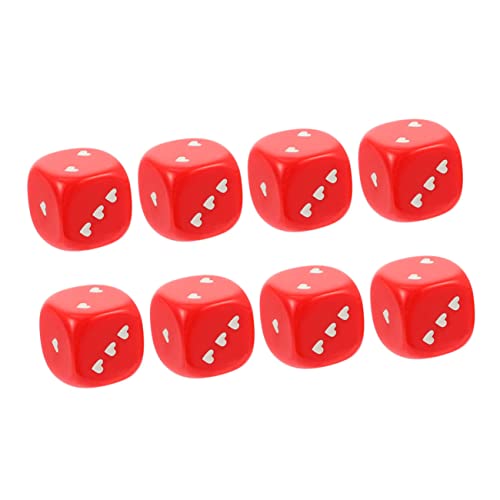 CIYODO 8 Stück Acryl-würfelspielzeug Mit Herzmotiv Kreatives Würfelspiel-Spielzeug Für Partys Und Spiele CIYODO 8 Stück Acryl-würfelspielzeug Mit Herzmotiv Kreatives Würfelspiel-Spielzeug Für Partys Und Spiele von CIYODO