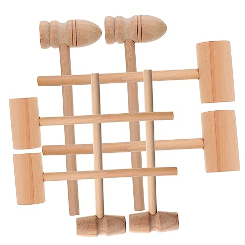 CIYODO 8 Stück Mini-Holzhammer Ostern Holzhammer Kleiner Hammerhammer Holzbearbeitung Kind für multifunktionswerkzeug fleischhammer Multifunktionaler Eierhammer kleines Hammerspielzeug von CIYODO