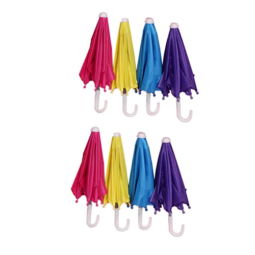 CIYODO 8 Stück Regenschirm Dekorationen Babypuppe Dekorativ Uv Mini Party Winzig Klein Strandspielzeug Puppenhaus Puppendekor Puppenschirm Plastik von CIYODO