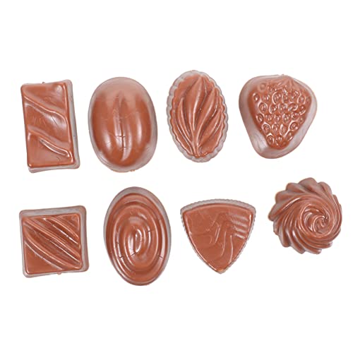 CIYODO 8 Stück Schokoladen -requisitenmodell Künstliche Schokolade Multifunktionales Schokoladenmodell Simuliertes Schokoladendekor Simulierte Schokolade PVC Coffee von CIYODO