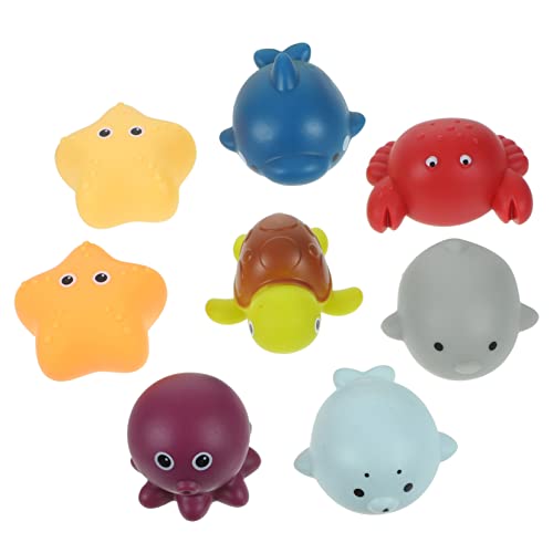 CIYODO 8 Stück Teiliges Badewannenspielzeug Squeaky Cartoon Tiere aus Vinyl Spritzendes Badespielzeug für Kleinkinder Lustige Badetierchen für Stundenlangen Spielspaß CIYODO 8 Stück Teiliges Badewannenspielzeug Squeaky Cartoon Tiere aus Vinyl Spritzendes Badespielzeug für Kleinkinder Lustige Badetierchen für Stundenlangen Spielspaß von CIYODO