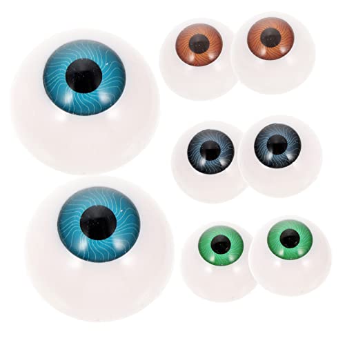 CIYODO 8 Stück Teiliges Hohle Bunte Puppenaugen DIY Zubehör Halloween Deko Realistische Augen für Basteln Masken Horror Requisiten Party Zufällige Farbe von CIYODO