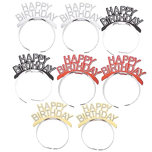 CIYODO 8 Stück Teiliges Kindergeburtstags Party Papier Headbands in Gold Silber Schwarz Rot Bequeme Festtags Kopfbedeckung für Mädchen und Jungen Vielseitig für Feierlichkeiten und von CIYODO