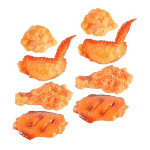 CIYODO 8 Stück Teiliges Künstliches Hähnchenbein Modell aus Sicherem PVC Realistische Hähnchenstücke Inklusive Flügel Chicken Popcorn und Mittelflügel für Dekoration CIYODO 8 Stück Teiliges Künstliches Hähnchenbein Modell aus Sicherem PVC Realistische Hähnchenstücke Inklusive Flügel Chicken Popcorn und Mittelflügel für Dekoration von CIYODO