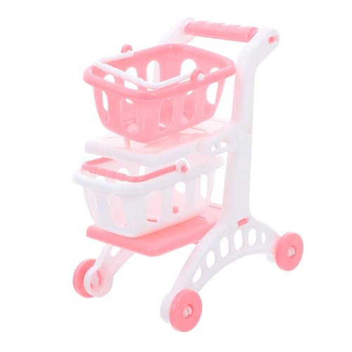 CIYODO 8 Stück Teiliges Mini Einkaufswagen für Realistischer Doppelstöckiger Mini Supermarkt Einkaufswagen Stabiler Kunststoff Handwagen für Rollenspiele Platzsparend und Robust für von CIYODO