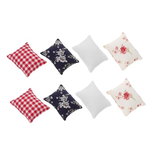 CIYODO 8 Stück Teiliges Mini Puppenhaus Kissen Robuste Dekoration für Tischmodelle Geeignet für Wohnzimmer Schlafzimmer und Puppenhaus Zubehör Weiße Rot Kariert Blau CIYODO 8 Stück Teiliges Mini Puppenhaus Kissen Robuste Dekoration für Tischmodelle Geeignet für Wohnzimmer Schlafzimmer und Puppenhaus Zubehör Weiße Rot Kariert Blau von CIYODO