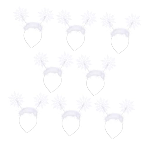 CIYODO 8 Stück Teiliges Schneeflocken Haarreifen Weiß Weihnachtskopfschmuck für Kostüm und Weihnachtsfeiern Festlicher Haarschmuck Cosplay Party Zubehör CIYODO 8 Stück Teiliges Schneeflocken Haarreifen Weiß Weihnachtskopfschmuck für Kostüm und Weihnachtsfeiern Festlicher Haarschmuck Cosplay Party Zubehör von CIYODO