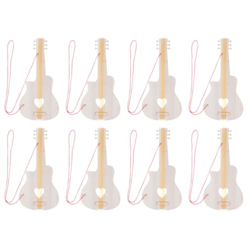 CIYODO 8 Stück unfertige Gitarrenausschnitte: DIY-Holzscheiben in Gitarrenform, Bastelset, Holzornamente zum Bemalen, Zeichnen, Anhänger, Verzierungen CIYODO 8 Stück unfertige Gitarrenausschnitte: DIY-Holzscheiben in Gitarrenform, Bastelset, Holzornamente zum Bemalen, Zeichnen, Anhänger, Verzierungen von CIYODO