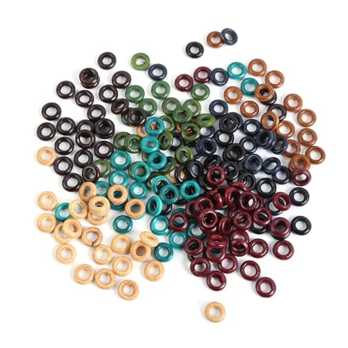 CIYODO 800 Stück Bunte Holz Dreadlock Beads Haarring für Haarverlängerung DIY Haarschmuck Zubehör Hohler Flecht Ring für Zöpfe und Extensions Sicherer Halt ohne Verrutschen CIYODO 800 Stück Bunte Holz Dreadlock Beads Haarring für Haarverlängerung DIY Haarschmuck Zubehör Hohler Flecht Ring für Zöpfe und Extensions Sicherer Halt ohne Verrutschen von CIYODO