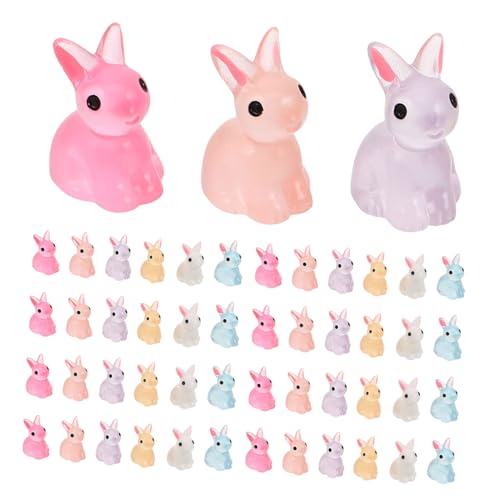 CIYODO 80pcs Glühende Mini -Hasen -Figuren Süße Mini -Kaninchen -Ornamente Für Fairy Garden Accessoires Ostern Party Kaninchen Ornamente CIYODO 80pcs Glühende Mini -Hasen -Figuren Süße Mini -Kaninchen -Ornamente Für Fairy Garden Accessoires Ostern Party Kaninchen Ornamente von CIYODO