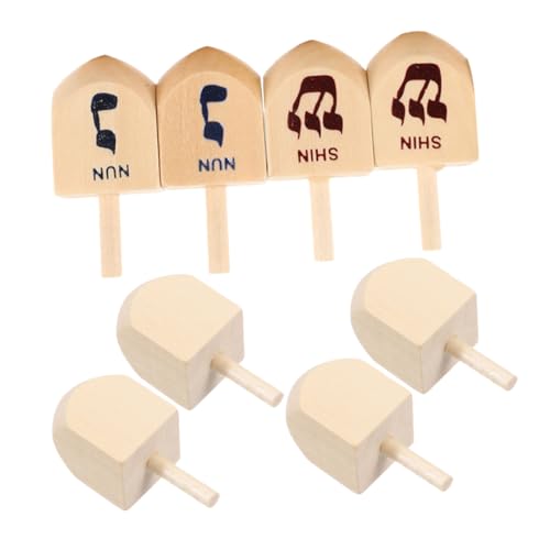 CIYODO 8Stücke Holz Dreidel Für Chanukka Feiern Für DIY Dekoration Für Chanukka Partys Und Kreative Aktivitäten von CIYODO