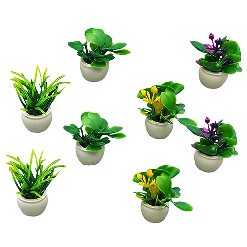 CIYODO 8Stücke Teiliges Pflanzen für Puppenhäuser Kleine Topfpflanzen Dekoration für Schreibtisch und DIY Mini Wetterbeständige Mini Ornamentierung CIYODO 8Stücke Teiliges Pflanzen für Puppenhäuser Kleine Topfpflanzen Dekoration für Schreibtisch und DIY Mini Wetterbeständige Mini Ornamentierung von CIYODO
