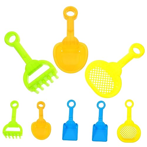 CIYODO 8Stücke Teiliges Strandspielzeug Set für Kunststoffschaufeln für Sandkasten Garten und Strandspiele Sicheres und Leichtes für Kleine Sandburgbauer von CIYODO