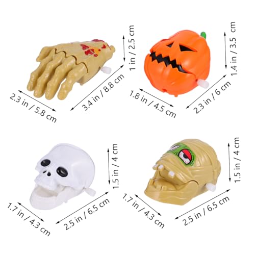 CIYODO 8st Gewundenes Hüpfspielzeug Kinderspielzeug Miniatur-strandszene Halloween-sprungspielzeug Halloween-aufziehspielzeug Goodie-Bags Spielzeug Aufziehpuppen Geschenk Plastik Kürbis von CIYODO