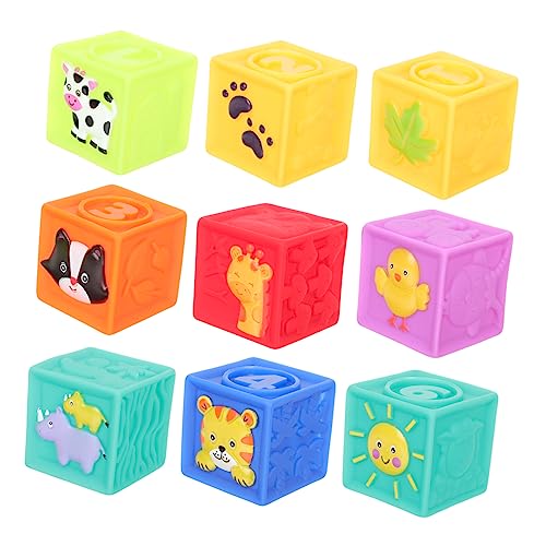 CIYODO 9 Stück Bausteine aus weichem Gummi Blöcke für Kleinkinder Stapelblöcke Blöcke für Babys Bausteine für Kleinkinder Babybausteine bausteine PVC CIYODO 9 Stück Bausteine aus weichem Gummi Blöcke für Kleinkinder Stapelblöcke Blöcke für Babys Bausteine für Kleinkinder Babybausteine bausteine PVC von CIYODO