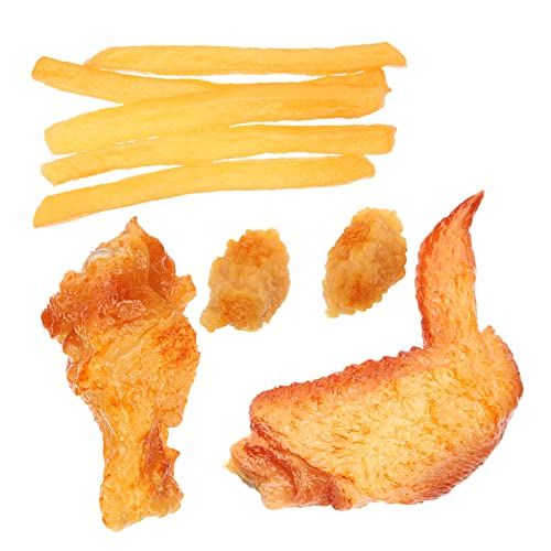 CIYODO 9 Stück Food-Modell gefälschtes gekochtes Hähnchen gefälschtes Essen Pommes Frites gebraten hohzeitdeko tischdeko esstisch künstliches Hühnerbein künstliches Lebensmittelmodell PVC CIYODO 9 Stück Food-Modell gefälschtes gekochtes Hähnchen gefälschtes Essen Pommes Frites gebraten hohzeitdeko tischdeko esstisch künstliches Hühnerbein künstliches Lebensmittelmodell PVC von CIYODO