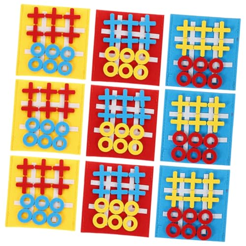 CIYODO 9 Stück Teiliges Toe Spielset aus Filz Interaktives Lernspielzeug für Fördert Logisches und Kognitive Fähigkeiten Buntes Brettspiel für Familien und Spielerische Entwicklung von CIYODO