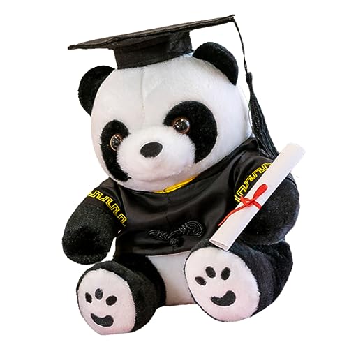 CIYODO Abschlussbär Hat Dekoration Weiche Flauschige Puppe Abschlussfeier Entzückendes Plüschbär Plüschtier Abschluss Stofftiere Bär Geschenkpuppe Schwarze Pp von CIYODO