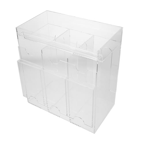CIYODO Acryl Kartenbox Transparent Kartenorganizer mit Mehrfachfächern Robuster Kartenhalter für Sammelkarten und Visitenkarten Leicht zu Reinigen Stabiler Kartenaufbewahrungsdispenser von CIYODO