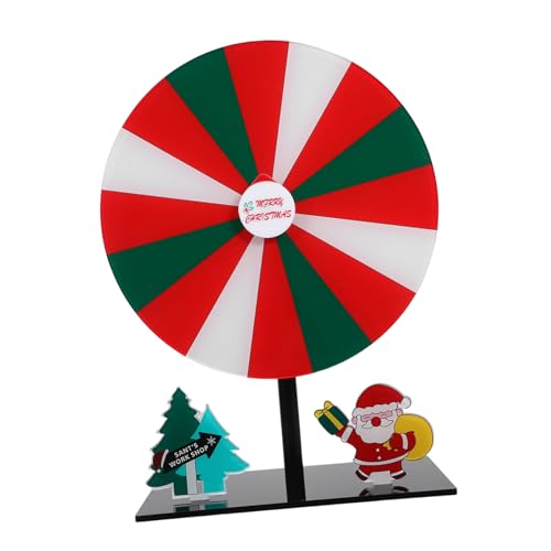 CIYODO Acryl-Roulette Weihnachts-partyspiel Drehbares Gewinnrad mit Sockel Transparentes Tisch-drehspiel für Raffle Interaktives für Indoor-Events und Festliche Spiele von CIYODO