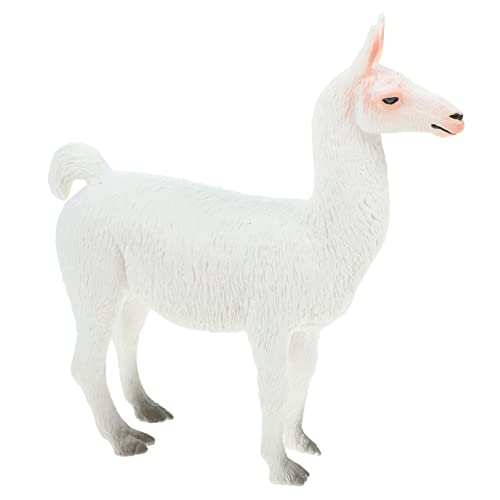 CIYODO Alpaka-modellspielzeug Kinderspielzeug Simulation Alpaka-Dekoration Fake-alpaka- Simulations-alpaka-Figuren Künstliches Alpaka-Ornament Alpaka-Figuren- Weiß Plastik von CIYODO