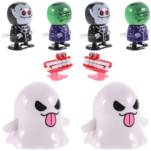 CIYODO Halloween-aufziehspielzeug-Set 8-teilig Aufziehspielzeug Gruselige Halloween-Requisiten Kunststoff-Halloween-Spielzeug Aufziehspielzeug Für Die Halloween-Party von CIYODO