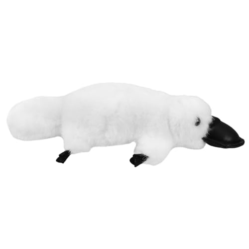 CIYODO Ausgestopftes Schnabeltier Kuscheltier Hundespielzeug Puppe Plüschspielzeug Dinosaurierspielzeug Haustierbedarf Grünes Plüschtier Entenschnabel-Ornament Weiß Polyester von CIYODO