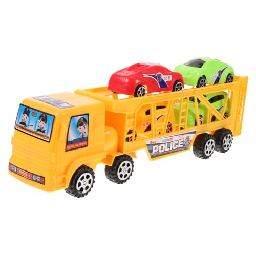 CIYODO Autospielzeugkiste Kinderspielzeug LKW Auto Anhängermodell Spielzeugautos Für Kleinkinder Modell Eines Kinderanhängers Kindertransporter Plastik Zufällige Farbe von CIYODO