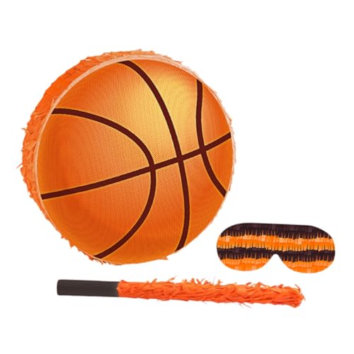 CIYODO Basketball Pinata Geburtstag Party Dekoration mit Stick und Augenbinde Bunte Ball Piñata zum Befüllen mit Konfetti für Sportparty Foto Requisite und Spielspaß CIYODO Basketball Pinata Geburtstag Party Dekoration mit Stick und Augenbinde Bunte Ball Piñata zum Befüllen mit Konfetti für Sportparty Foto Requisite und Spielspaß von CIYODO