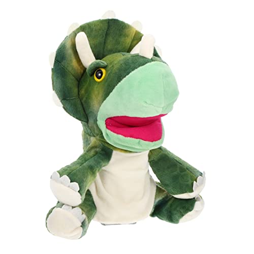 CIYODO Bauchredner-handpuppe Süße Ausgestopfte Handpuppe Marionette Dinosaurier Entzückende Handpuppen Tierische Handpuppe Weiche Handpuppe Plüsch Green von CIYODO