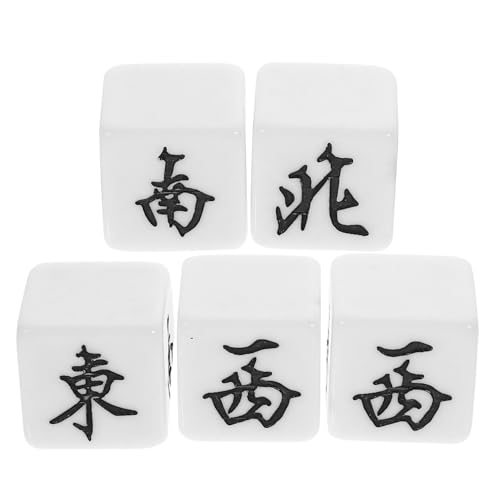 CIYODO Spielwürfel 5er Satz Mahjong-würfel Aus Acryl Kleine Würfel Für Brettspielwürfel Und Würfelspiele Für Erwachsene CIYODO Spielwürfel 5er Satz Mahjong-würfel Aus Acryl Kleine Würfel Für Brettspielwürfel Und Würfelspiele Für Erwachsene von CIYODO