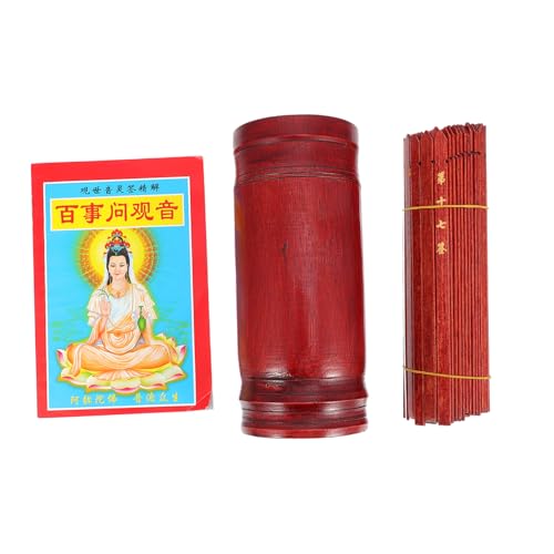 CIYODO Buddhistische Wahrsagesticks Set Chinesischer Stil Holzstäbchen mit Stäbchen und Anleitung Tieforange Divinationsspiel für Tempel Zeremonien und Spirituelle Rituale CIYODO Buddhistische Wahrsagesticks Set Chinesischer Stil Holzstäbchen mit Stäbchen und Anleitung Tieforange Divinationsspiel für Tempel Zeremonien und Spirituelle Rituale von CIYODO