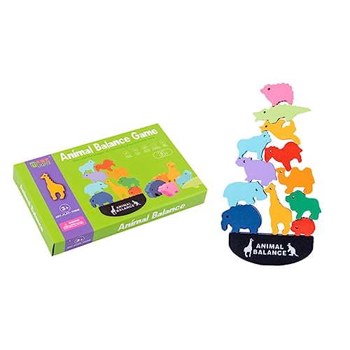 CIYODO Bunte Stapelbare Tier Bausteine aus Sicherem Material Pädagogisches Balancespiel für Kleinkinder Fördert Feinmotorik Kreativität und Eltern Junge Mädchen als Lernspielzeug von CIYODO